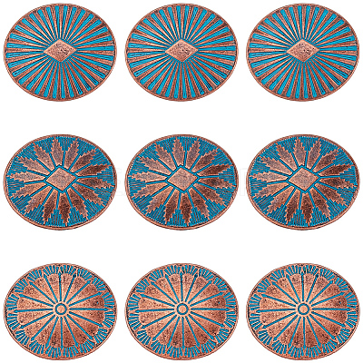 18Pcs 1-Hole Alloy Shank Buttons BUTT-GF0004-19B-1