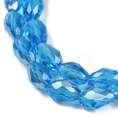 Transparent Electroplate Glass Beads Strands EGLA-N013-T10mm-B17-1