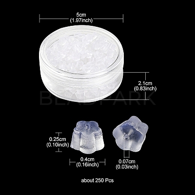 250Pcs Plastic Bell Ear Nuts KY-YW0001-27-1