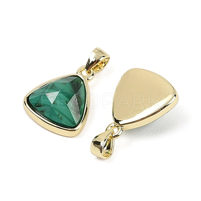 Natural Malachite Pendants G-O176L-14G-1