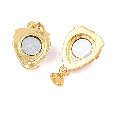 Brass Enamel Magnetic Clasps KK-CBA8264-06G-1