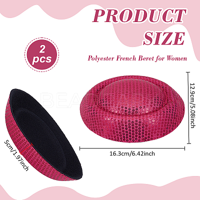 Polyester French Beret for Women AJEW-WH0248-760F-1