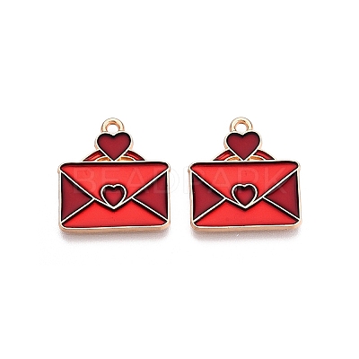 Valentine's Day Theme Alloy Enamel Pendants ENAM-T020-50J-01-1