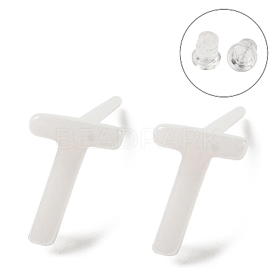 Hypoallergenic Bioceramics Zirconia Ceramic Stud Earrings EJEW-F340-04T-1
