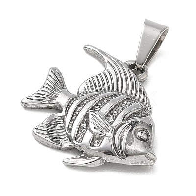 304 Stainless Steel Pendants STAS-B141-03F-P-1