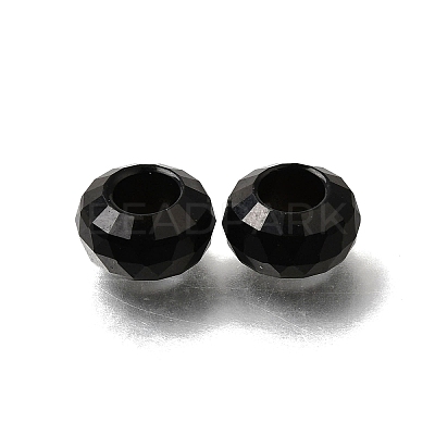 Natural Obsidian European Beads GG-NH0003-A17-1
