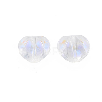 Electroplate Transparent Glass Beads GLAA-T022-24-B01-1