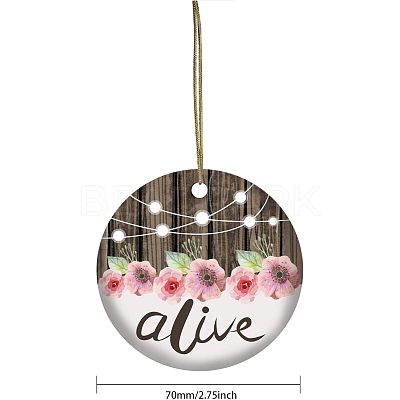 Handmade Porcelain Pendants PORC-WH0005-013-1
