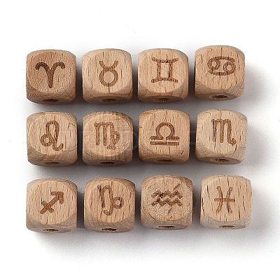 Natural Wood Constellation Beads LS-WOOD-M002-08-1