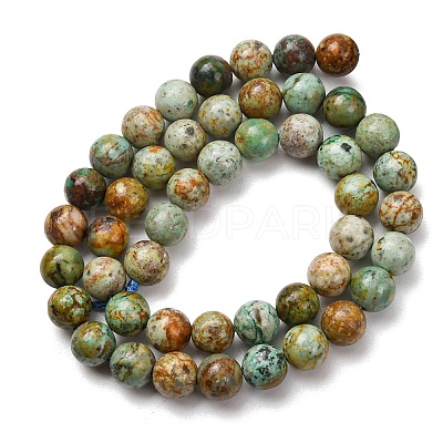 Natural Peruvian Turquoise(Jasper) Beads Strands G-T150-A01-8mm-1