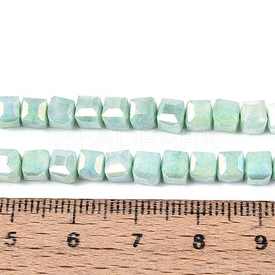 Anti-Tarnish Electroplate Glass Beads Strands GLAA-T025-4mm-10B-1
