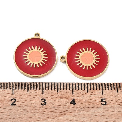 Ion Plating(IP) 304 Stainless Steel Pendants STAS-P339-07G-01-1