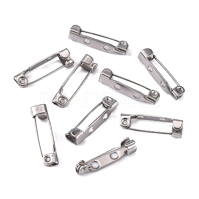Tarnish Resistant 304 Stainless Steel Pin Brooch Back Bar Findings X-STAS-Q184-01-1