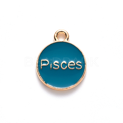 Alloy Enamel Pendants X-ENAM-S124-01B-05H-1