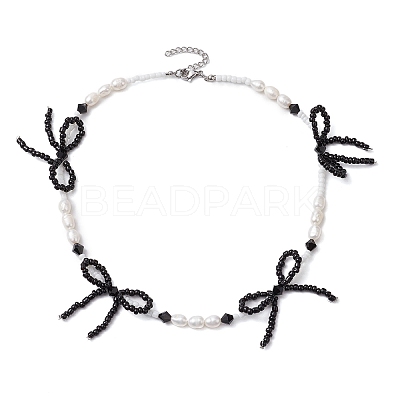 Natural Cultured Freshwater Pearl Beaded Necklaces X1-NJEW-TA00170-1
