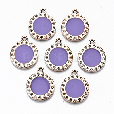 UV Plating Acrylic Pendant Rhinestone Settings OACR-R252-04-04LG-1
