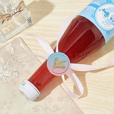 Brass Wax Seal Stamp with Wood Handle AJEW-WH0412-0275-1