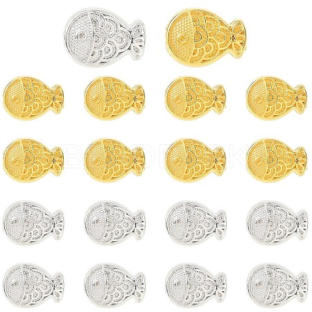 40Pcs 2 Colors Alloy Beads FIND-YW0010-41-1