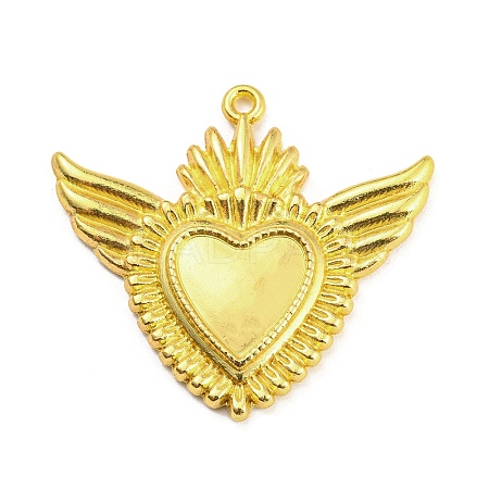 Alloy Rhinestone Settings Pendant PALLOY-H132-02G-07-1