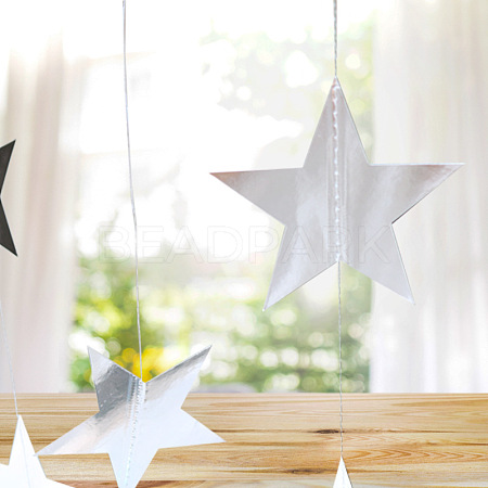 Hanging Paper Star AJEW-WH0096-03A-02-1