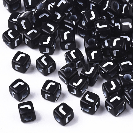 Opaque Acrylic Beads X-SACR-N002-01J-1