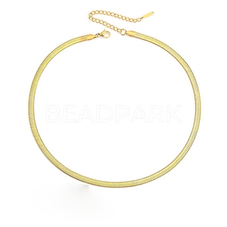 Titanium Steel Snake Bone Chain Necklace WG20151-10-1