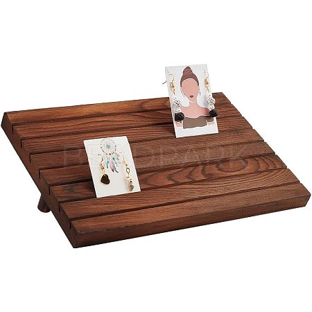 7-Slot Wooden Place Card Display Stands ODIS-WH0029-52C-1