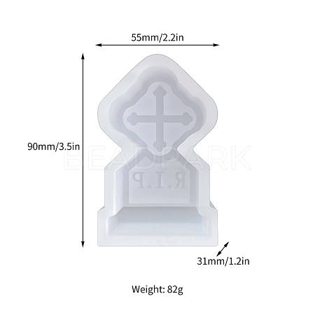 Tombstone DIY Food Grade Silicone Candle Molds PW-WG50061-03-1