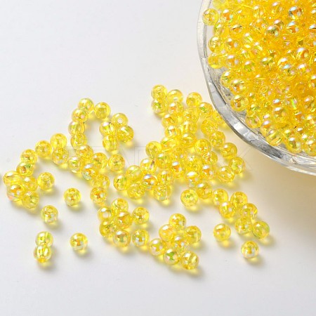Eco-Friendly Transparent Acrylic Beads PL735-6-1