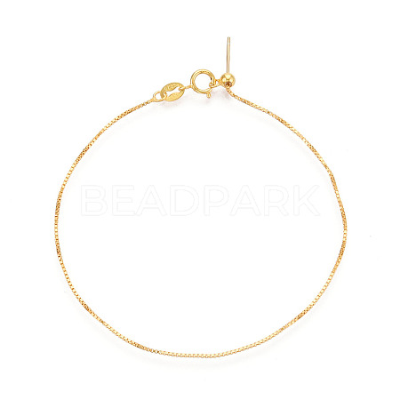 Adjustable 925 Sterling Silver Box Chains Slider Bracelets STER-N016-51G-1