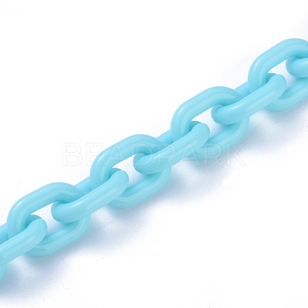 Acrylic Handmade Cable Chains AJEW-JB00527-03-1