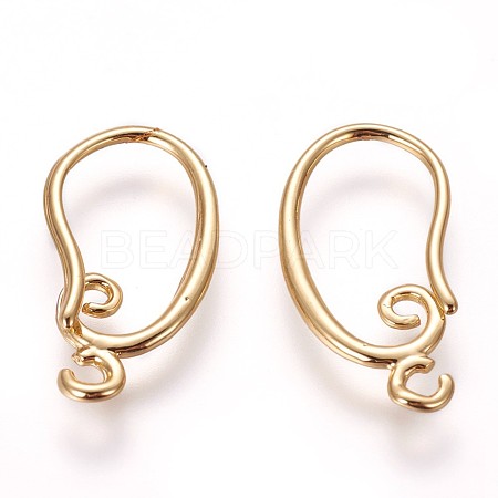 Brass Earring Hooks KK-L177-27G-1