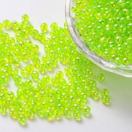 Eco-Friendly Transparent Acrylic Beads PL734-4-1