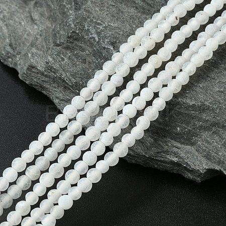 Natural Crackle Agate Beads Strands G-G055-4mm-5-1