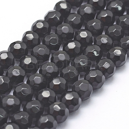 Natural Obsidian Beads Strands G-P335-14-6mm-1