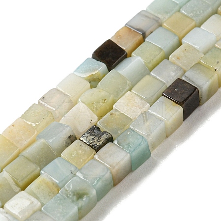 Natural Flower Amazonite Beads Strands G-C129-A12-01-1