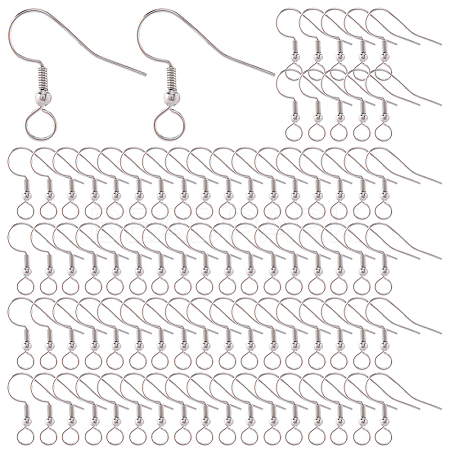 100Pcs 304 Stainless Steel Earring Hooks STAS-SC0010-42P-1