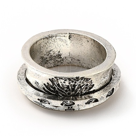 Rotatable Tree Pattern Alloy Finger Ring RJEW-F123-06AS-1