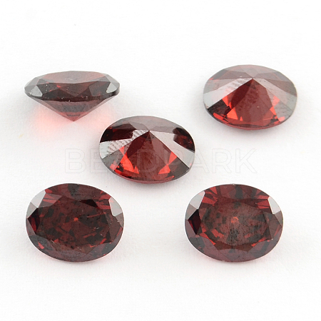 Oval Shaped Cubic Zirconia Pointed Back Cabochons ZIRC-R010-7x5-03-1