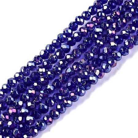 Electroplate Glass Beads Strands EGLA-A044-T2mm-B06-1