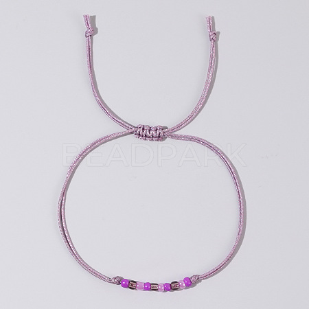 Adjustable Glass Seed Beaded Friendship Braided Bracelets for Daily Wear and Gifts BE2039-7-1