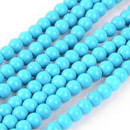Synthetic Turquoise Beads Strands TURQ-G106-6mm-02F-1