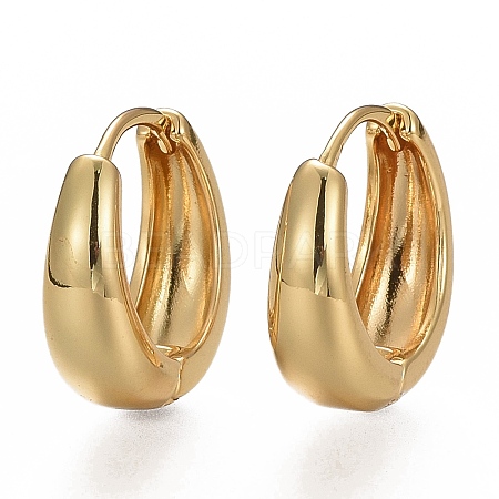 Brass Chunky Small Huggie Hoop Earrings for Women EJEW-SZ0001-47-1