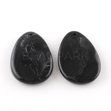 Teardrop Imitation Gemstone Acrylic Big Pendants OACR-R020-01-1