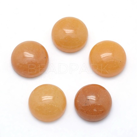 Natural Yellow Aventurine Cabochons G-P393-R36-10MM-1