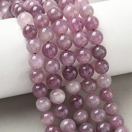 Natural Purple Madagascar Rose Quartz Beads Strands G-Z115-C02-8mm-1