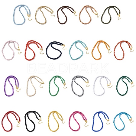 5MM Nylon Twisted Cord Necklace Making FIND-G096-01G-1