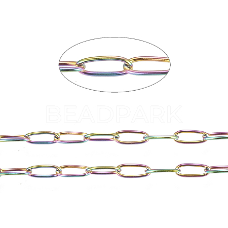 Ion Plating(IP) 304 Stainless Steel Paperclip Chains CHS-F010-01H-MC-1
