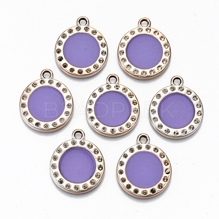 UV Plating Acrylic Pendant Rhinestone Settings OACR-R252-04-04LG-1