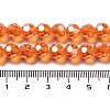 Electroplate Transparent Glass Beads Strands EGLA-A035-T8mm-A05-4